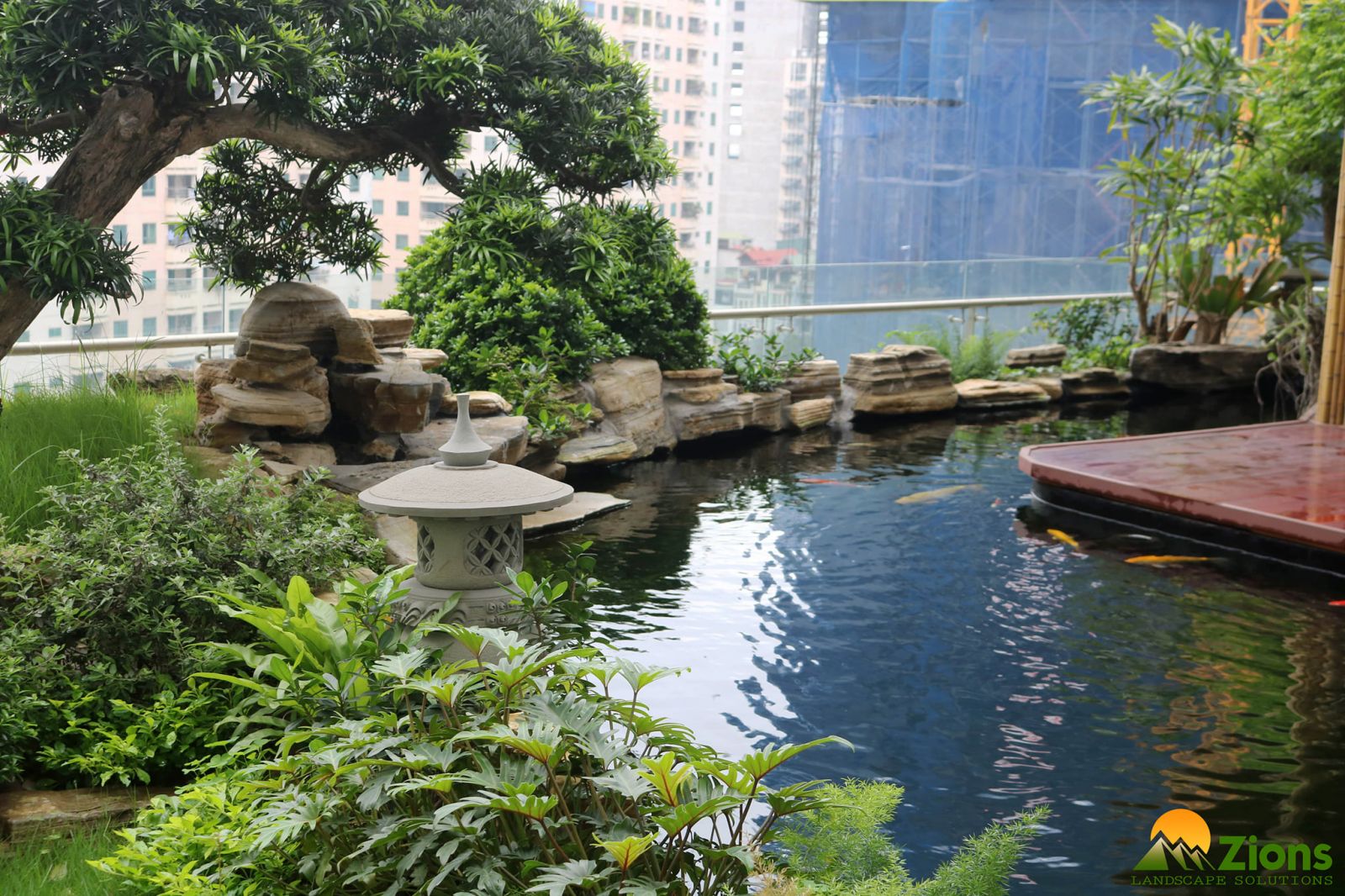 thiết kế thi công vườn trên mái - zions